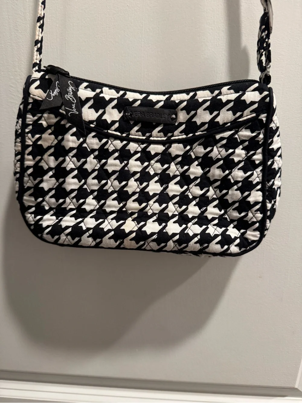 Vera Bradley Black & White Houndstooth Crossbody Bag